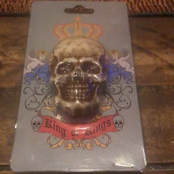 Retro skull pocket mini folding knife necklace, keychain, pendant EDC Tool. - Picture 8 of 9